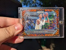 Victor Wembanyama Tiger Stripe Choice Variation Ultra Rare SSP Rookie Card Prizm. rookie card picture