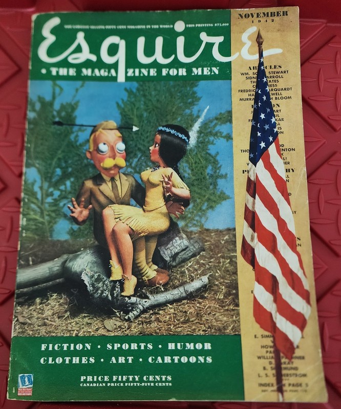 Vintage Esquire November 1942  Magazine With Vargas Pin-up & Hayward Pull Out