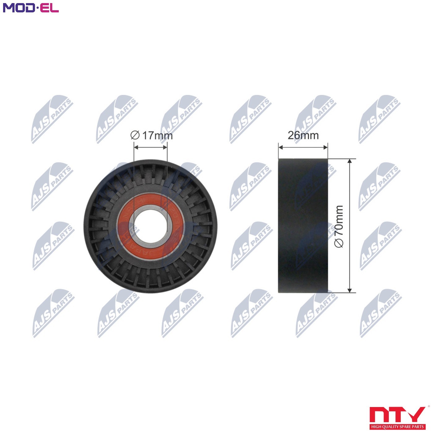Fits NTY RNK-BM-071 PULLEY IDLER V-BELT - Image 4