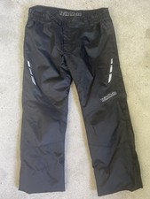 Trik Moto Motorcycle Trousers Mens XL Black Waterproof Motorbike Overpants Texti