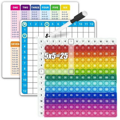 Mathe Spiele Lernkarten Set radierbarer Stift Schreibtafel pädagogisches Spielzeug Alter 3+ Kinder