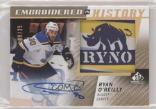 2021 Upper Deck SP Game Used Embroidered in History 9/25 Ryan O'Reilly Auto 0c3