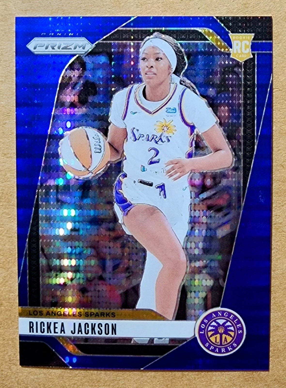 2024 Panini Prizm WNBA Rickea Jackson #60 RC Blue Pulsar 181/199 Rookie Sparks