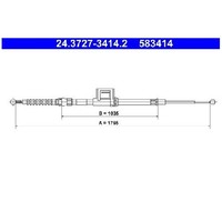 2X Handbremsseil Hinten FüR Skoda Octavia 5E NL3 1.8 2.0 12 Bis 20 ATE Cyka Dgte