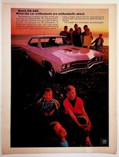 1967 Buick Gs-340 Vintage Magazine Print Ad General Motors Muscle Car Art
