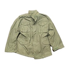 Alpha Industries Cold Weather Men's Field Coat Jacket Medium Long Green Canvas