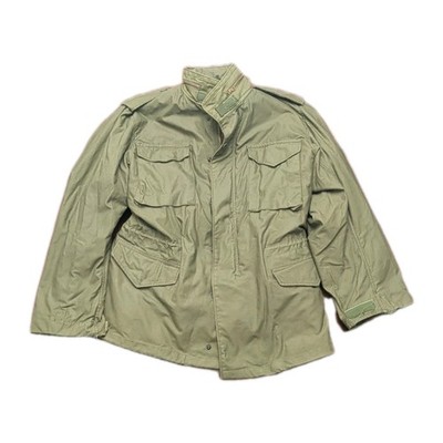 Alpha Industries Cold Weather Men's Field Coat Jacket Medium Long Green Canvas