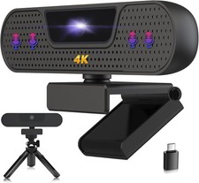 W8GS Webcam 4K, Kamera PC mit Mikrofon, Gerä...