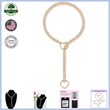 Punk Gothic Chain Necklace with Heart O-Ring Design, Adjustable Length