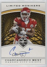 2016 Panini Limited Monikers Spotlight Silver 24/25 Charcandrick West Auto 09q5