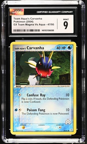 Team Aqua's Carvanha graded CGC 9 for sale on eBay