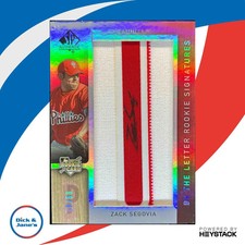 2007 SP Authentic Zack Segovia 18/50 #124 Auto RC Letter I Phillies