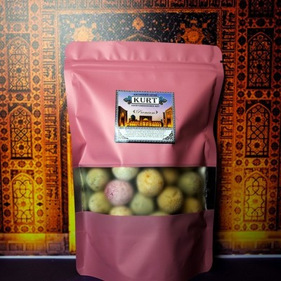 Kurt Premium-Курт ca. 31Stk. 7 Sorte. Käse Snack nach Usbekische-Kasachische Art