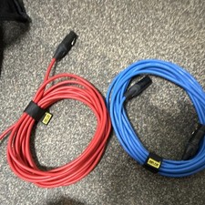 Pair of Canare L-4E6S Star Quad XLR Microphone Cables 25 ft Neutrik Connectors