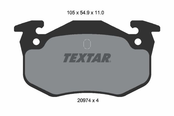 Textar Bremsbelagsatz, Scheibenbremse 2097401 FüR CitroËN Peugeot Renault-image