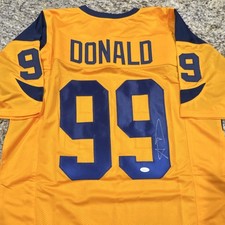 Aaron Donald Los Angeles Rams Autographed Football Jersey JSA Authenticated