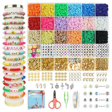Fournine 5300 Pcs Clay Beads Friendship Bracelet Making Kit