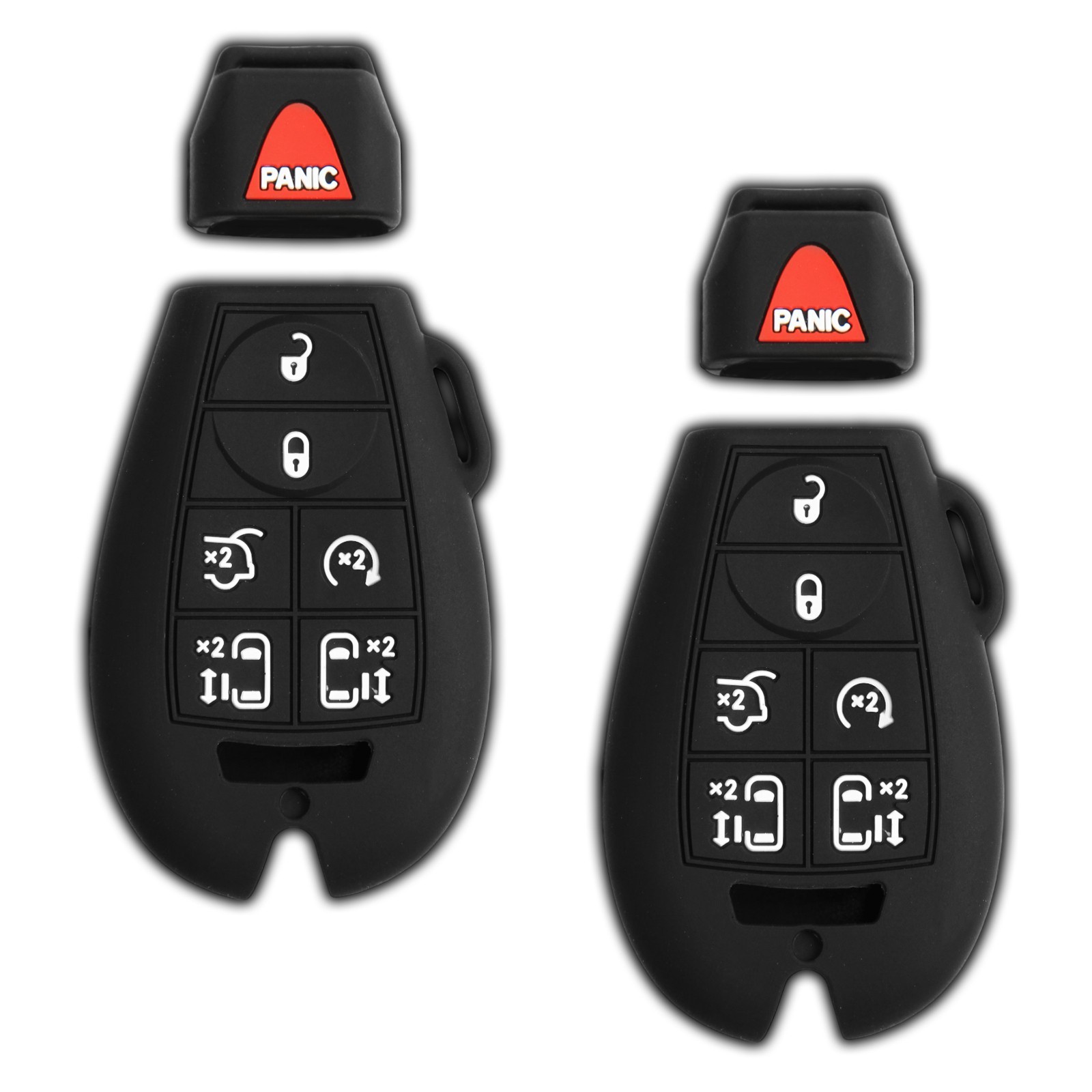 2 Key Fob Remote 7b Skin Case for Jeep Dodge Chrysler IYZ-C01C M3N5WY783X