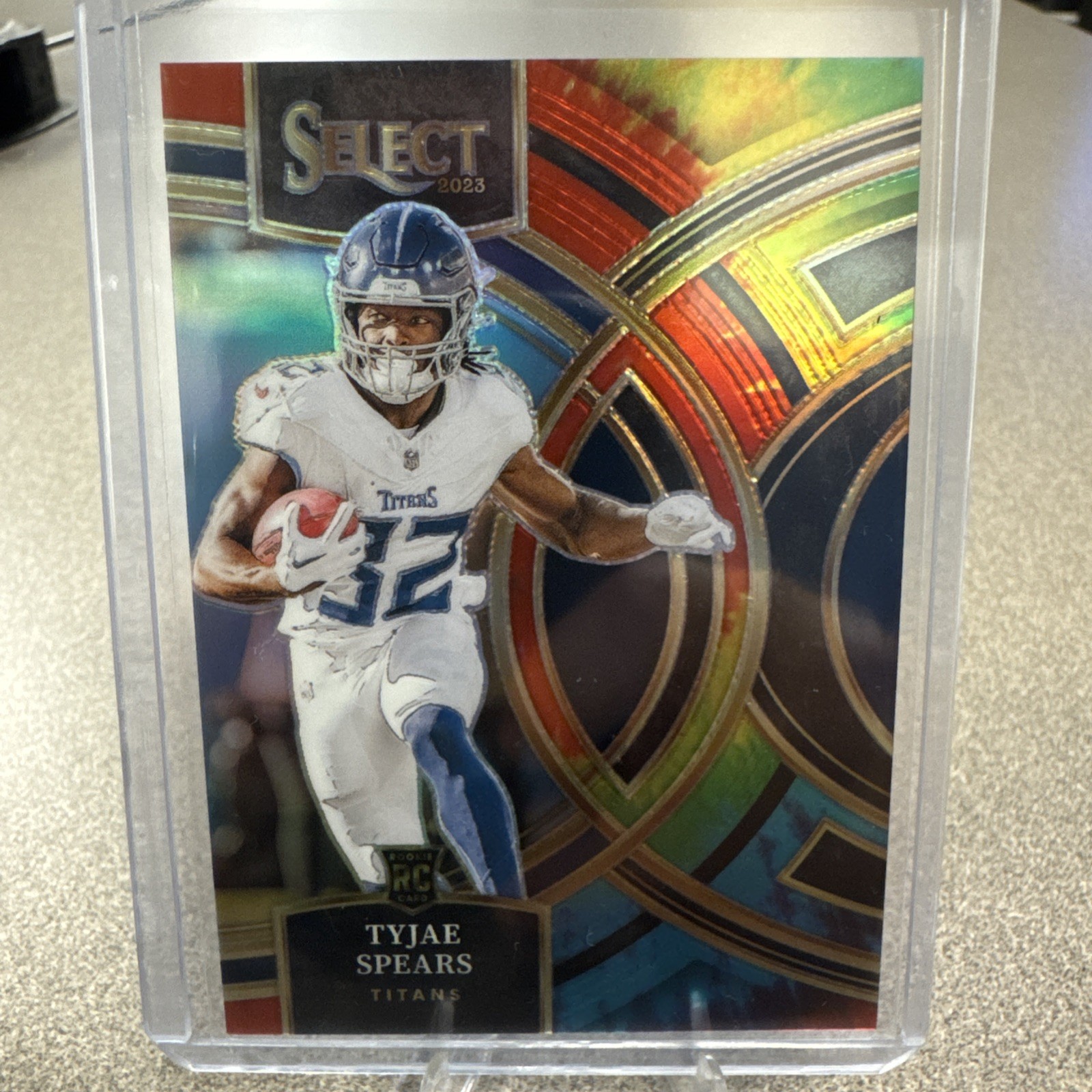 2023 Panini Select - Premier Level Tyjae Spears #172 Tie-Dye Prizm /25 (RC)