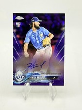 2018 Topps Chrome Hunter Wood Rookie Autographs Purple Refractor Auto Rays #/250