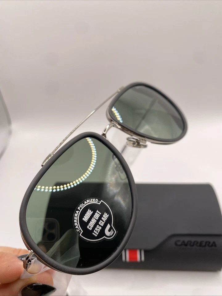 Gafas de sol Carrera 166/S 6LB para hombre aviador marco de rutenio lentes polarizadas nuevas Foto 4 de 4