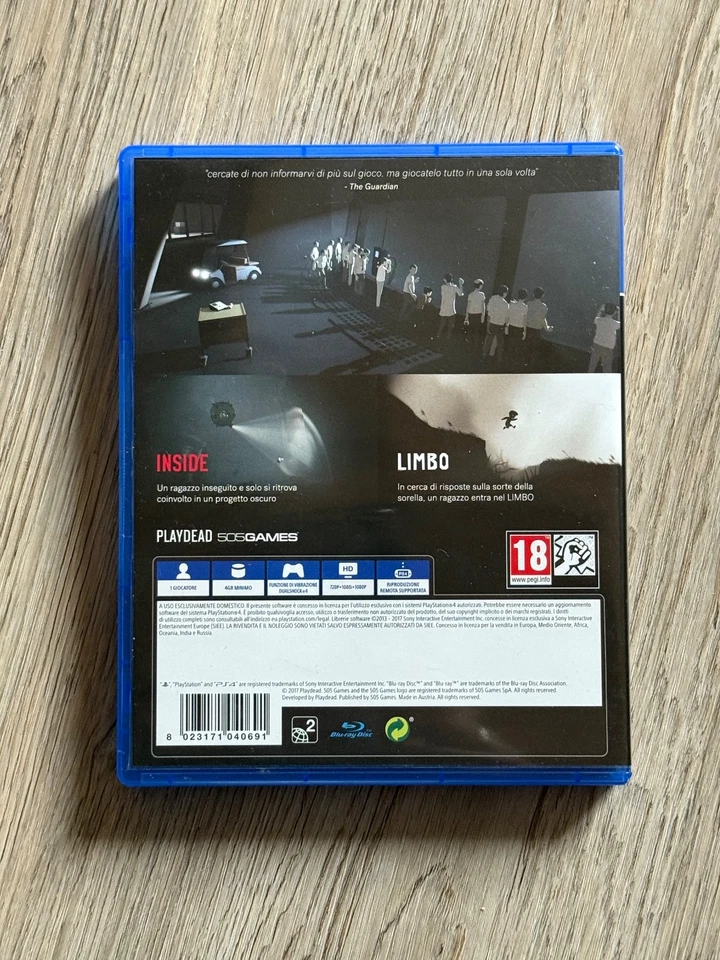 INSIDE + LIMBO Sony PlayStation 4 - PS4 - PAL ITA CARD + POSTER OTTIMO E RARO - Immagine 2 di 4