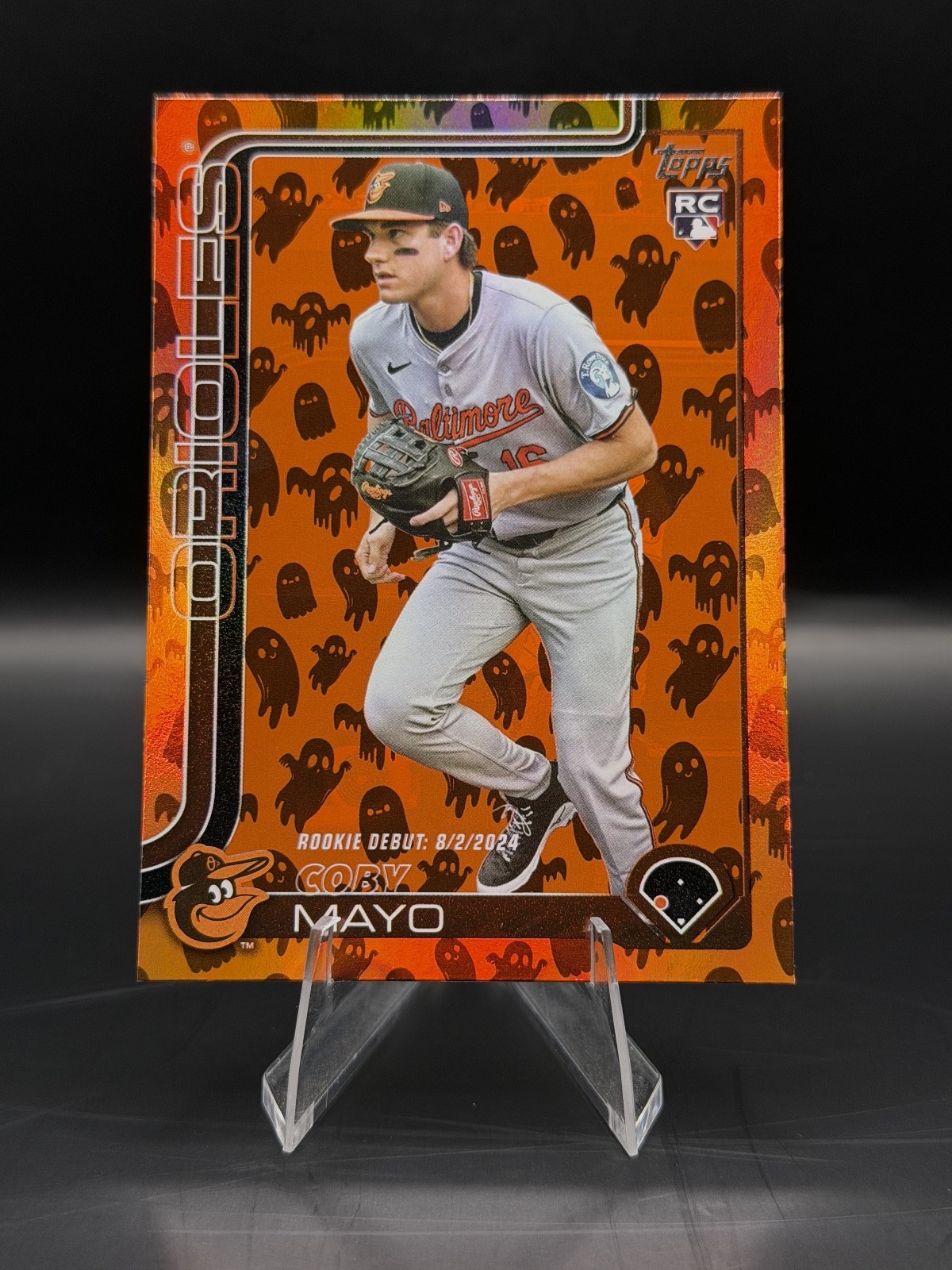 2025 Topps Update COBY MAYO Ghost Foil Rookie Debut Card RC #US282 Orioles SP