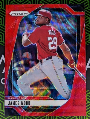 James Wood 2025 Panini Prizm Baseball Ruby Wave Prizm Washington Nationals