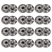 50Er Set DruckknöPfe Zum AufnäHen, 25 Mm, Metall-DruckknöPfe, Schwarz