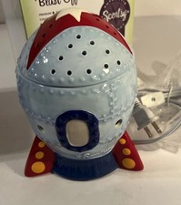 SCENTSY "Blast off Rocket" space ship wax warmer retired Brand New 