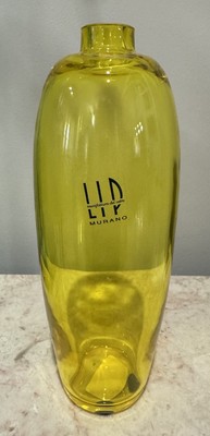 Murano LIP Yellow Glass Bottle Marcello Furlan  93 Signed  Coralli  Collection