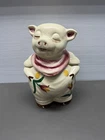Vintage MCM Shawnee SMILEY Chrysanthemum Figural 11" Pig Cookie Jar Art Pottery