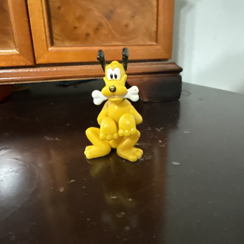 Disney Just Play Figurine Pluto with Bone Figure Toy Topper 2.5 in.