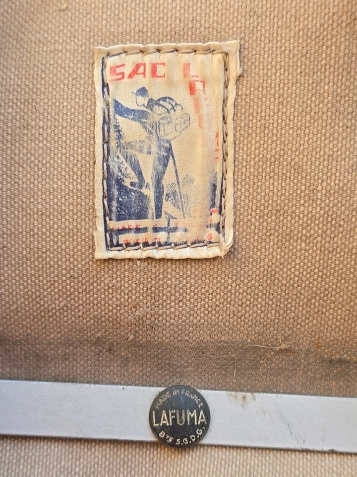 Sac à dos LAFUMA  de randonnée Vintage Ancien 1930-49 + Écussons Alpinisme Alpin - Photo 2/4