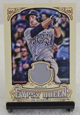 2014 Topps Gypsy Queen - Relics Ryan Braun #GQR-RB Milwaukee Brewers (MEM)