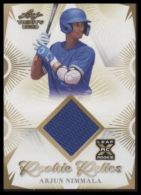 2023 Leaf Trinity Rookie Relics Arjun Nimmala # RR-6 (RC) (MEM)