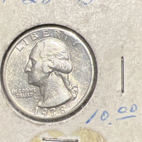 1938-S Washington Quarter – XF/AU – 90% Silver – San Francisco Mint