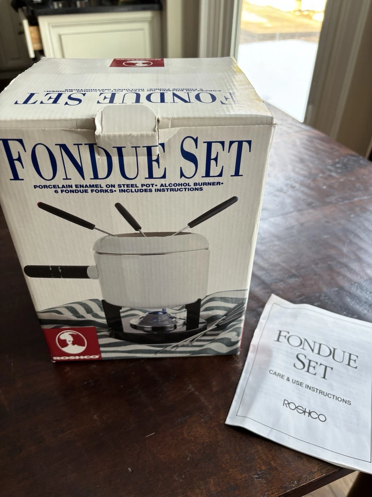 Rocco Porcelain on Steel Fondue Set- Preowned- NIB
Opens in a new window or tab