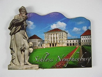Schloss Nymphenburg Germany,2D Holz Magnet,Souvenir Deutschland