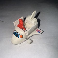VINTAGE Tomy WORKING Wind Up Space Shuttle W/ Astronaut