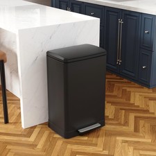 17.2 Gallon / 65 L Rectangular Stainless Steel Step-On Trash Can