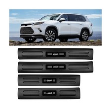 BIBLOZ ABS Material Door Sill Protector Compatible with Toyota Grand Highland...