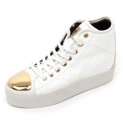 B6636 women's high sneaker ALEXANDER SMITH LONDON shoe white shoe woman