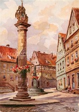 Kronach Upper Franconia Melchior Otto Platz with Lucas Cranach House and Column of Honour