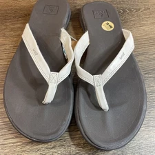 Reef Women's Rover Catch Flip Flop Sandals Brown/Cream Women’s Sz 11 New W/tags