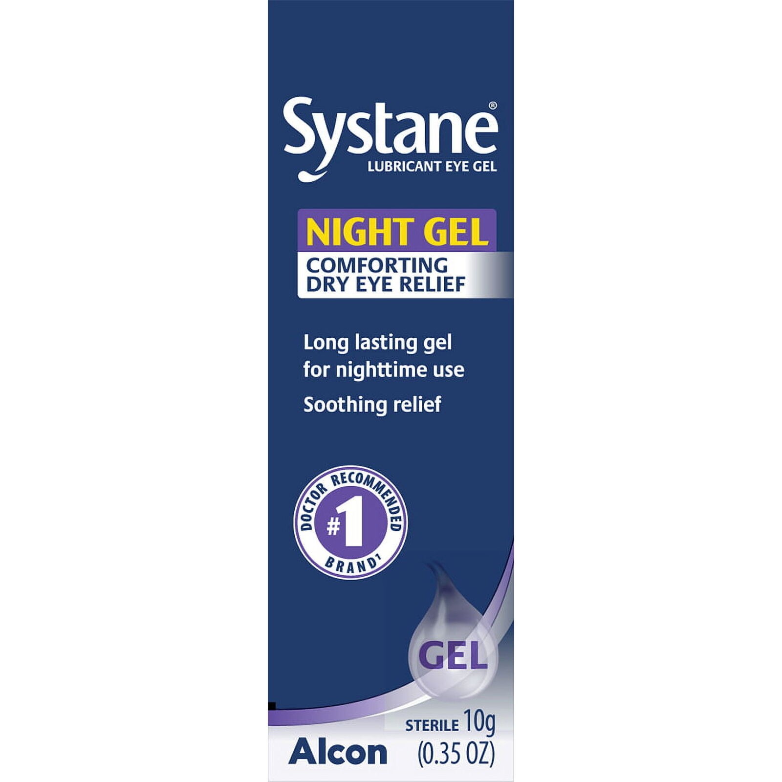 Systane Lubricant Eye Drop Gel for Nighttime Protection, 10g