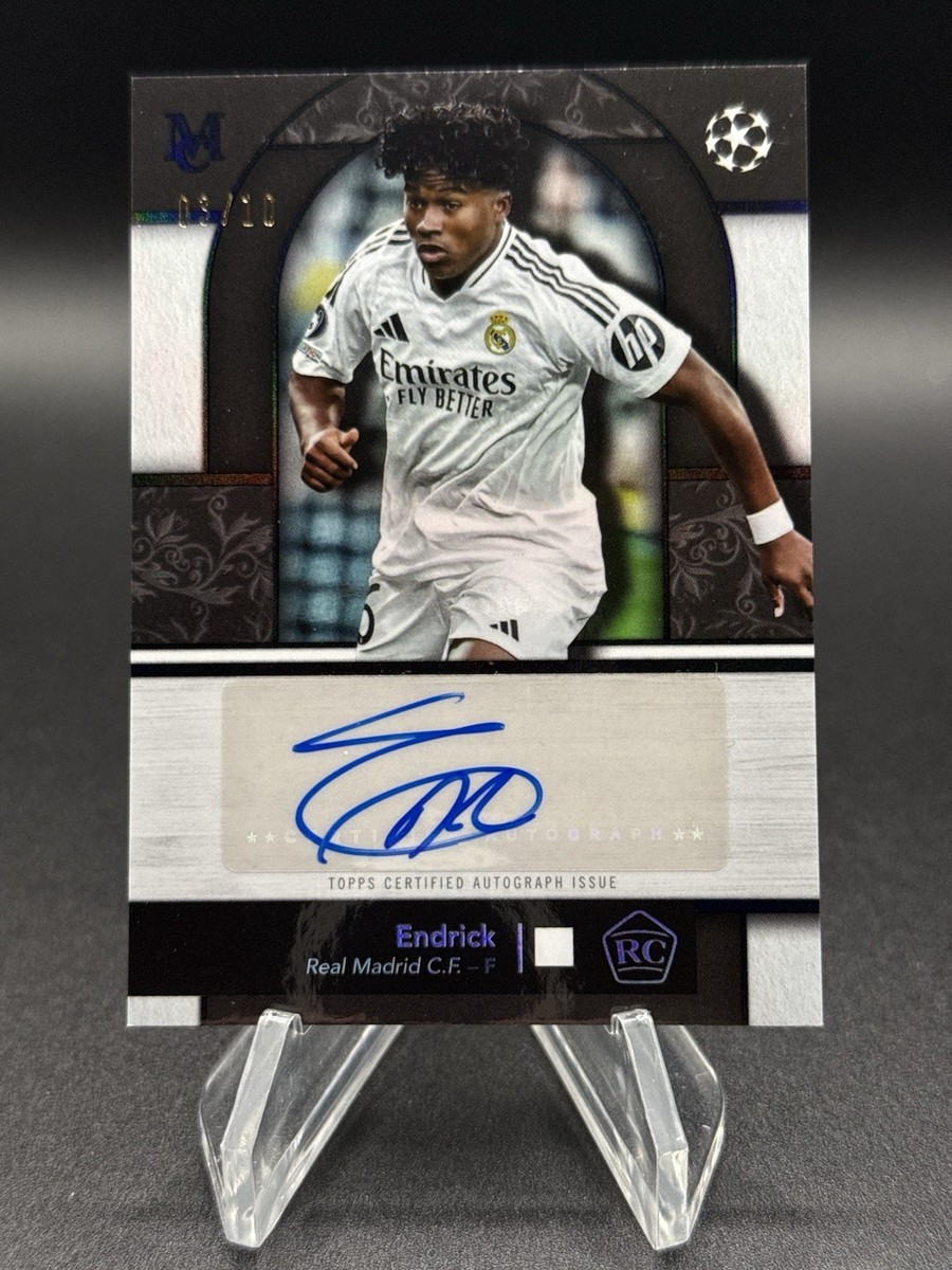2024-25 Topps Museum Collection UEFA Endrick RC Black Diamond Auto 