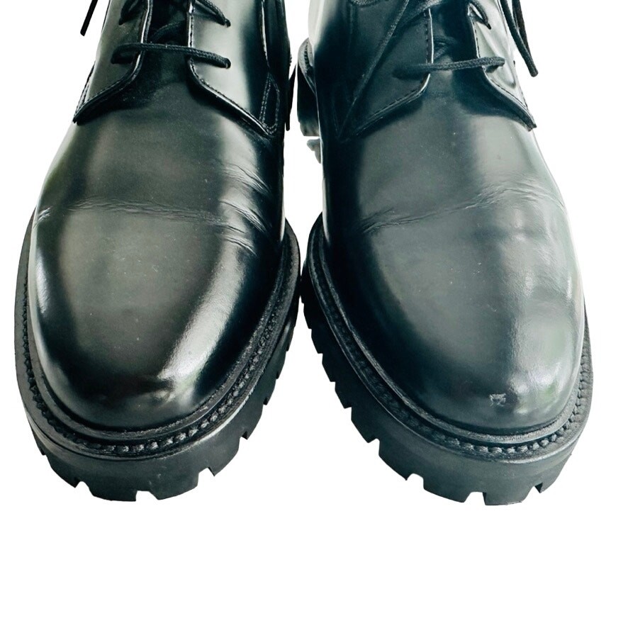 SAOLA Scarpe derby Common Projects suola a strappo nero lucido da uomo taglia 41 US 10 scarpa elegante