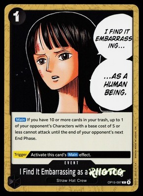I Find It Embarrassing as a Human Being OP15-097 One Piece NM