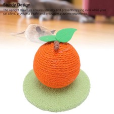 Orange Cat Scratching Post Interactive Cute Cat Scratcher with Scratching Board